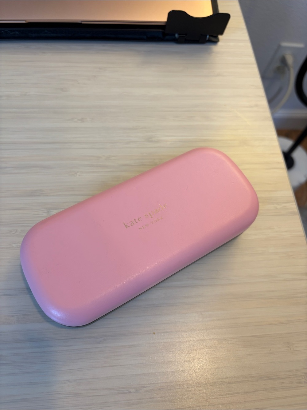 Kate Spade Hard Clamshell Glasses case Pink and Green